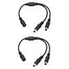 Picture of ZHPINGMX 2Pack DC Power 1 Female to 2 Male 5.5mm x 2.1mm DC Power Supply Splitter Cable Cord, Y Splitter Adapter Wire for CCTV Cameras LED Light Strip and More