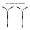 Picture of ZHPINGMX 2Pack DC Power 1 Female to 2 Male 5.5mm x 2.1mm DC Power Supply Splitter Cable Cord, Y Splitter Adapter Wire for CCTV Cameras LED Light Strip and More