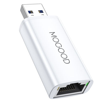 Picture of MOGOOD USB3.0 to Ethernet Adapter USB Ethernet Adapter Eethernet to USB Adapter Gigabit USB Adapter LAN Adapter USB Network Adapter for TV Chromebook Laptop,Windows, Mac OS, Surface Pro