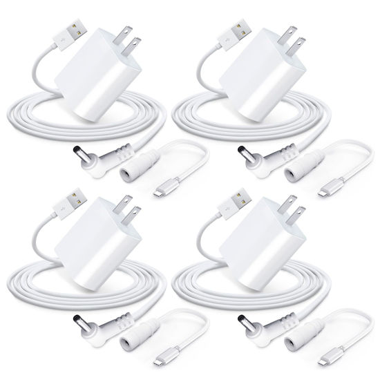 Picture of 4 Pack Power Adapter Charger for Ring Stick Up Cam Pan Tilt Stick Up & Ring Spotlight, Ring Spotlight Cam Plus, Ring Spotlight Cam Pro Indoor/Outdoor Camera Power Cord Charging in Plug Cable 13.2ft