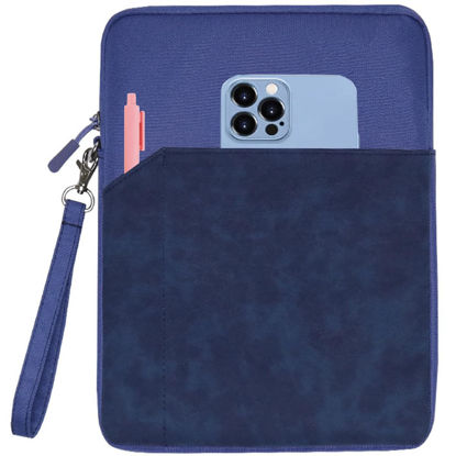 Picture of CAAORDKSO 7-8 Inch Tablet Sleeve for iPad Mini 6 8.3", iPad Mini 5/4/3/2/ 7.9" Tablet, Samsung Galaxy Tab S2 8.0, Tab A 8.0, ZenPad Z8s 7.9, Amazon Fire HD 8 Tablet/ 8 Plus Tablet Bag Pouch, Dark Blue