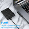 Picture of AreMe 90 Degree USB 3.0 Adapter 2 Pack, Left and Right Angle USB A Male to Female Converter Extender for PC, Laptop, USB A Charger, Power Bank and More (Black)