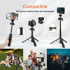 Picture of Kalofaye Camera Tripod Stand, Mini Desktop Aluminum Tripod Selfie Stick with Cold Shoe, 360° Ball Head with 1/4 Inch Screw, Portable Tripod for iPhone Android Canon Sony DSLR Vlogging Video Recording