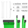 Picture of ABNO1 PSU Cable Extension Kit with Two Sets of Cable Combs 1x24Pin/1x8Pin(4+4) EPS/2x8Pin(6P+2P) PCI-E/ 30CM Length,PC Sleeved Cable for ATX Power Supply(Green) (A-CC-1)