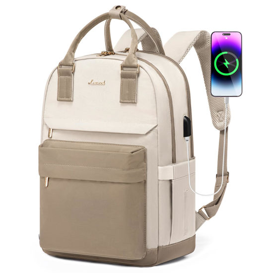 Picture of LOVEVOOK Laptop Backpack for Women 15.6 Inch,Cute Backpack Laptop Bag with USB Port,Waterproof Travel Backpack Purse Teacher Nurse Bag Fashion Computer Bag for Work