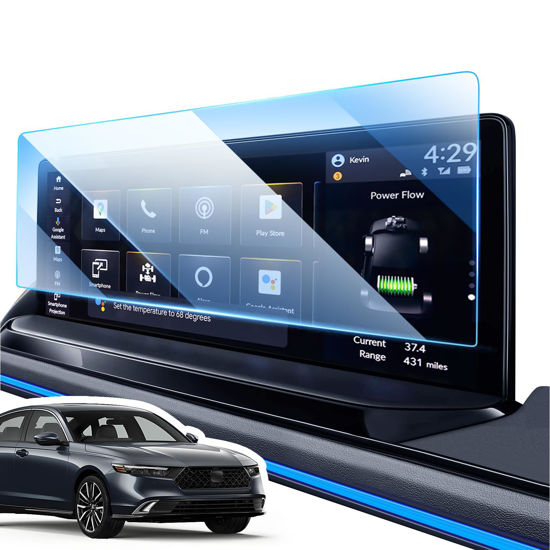 Picture of LANGBEAN Screen Protector Compatible with 2023 2024 2025 Honda Accord Hybrid (Sport, EX-L, Sport-L, Touring) 12.3 inch Touchscreen, HD Clear, High Sensitivity, 9H Tempered Glass Car Navigation Screen Protector