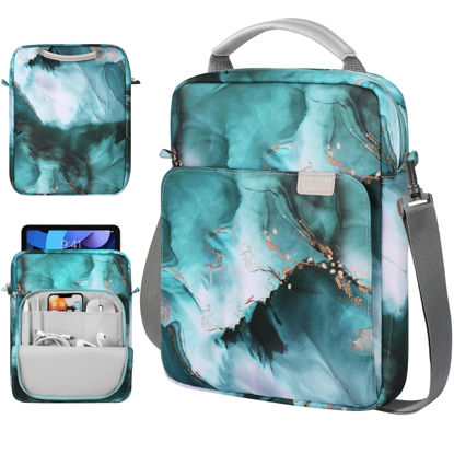 Picture of TiMOVO 12.9 Inch Tablet Sleeve Bag with Handle & Shoulder Strap for iPad Pro 12.9 M2 2022/2021/2020, Surface Laptop Go 12.4", Galaxy Tab S8+/S9+ 12.4" 2022/2023, Cloud Peacock Blue