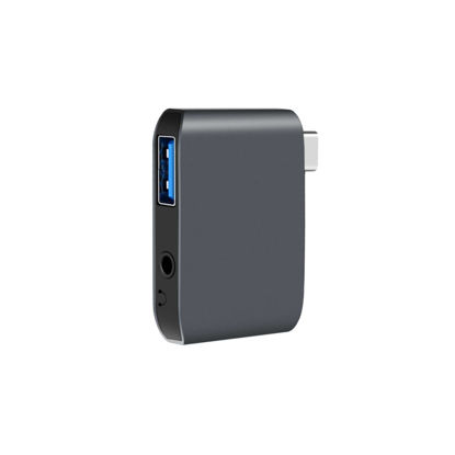 Picture of DriverGenius U3AU001 USB Type-C to 3.5mm Digital Audio Interface Adapter (TRRS) w/USB 3.0 Port