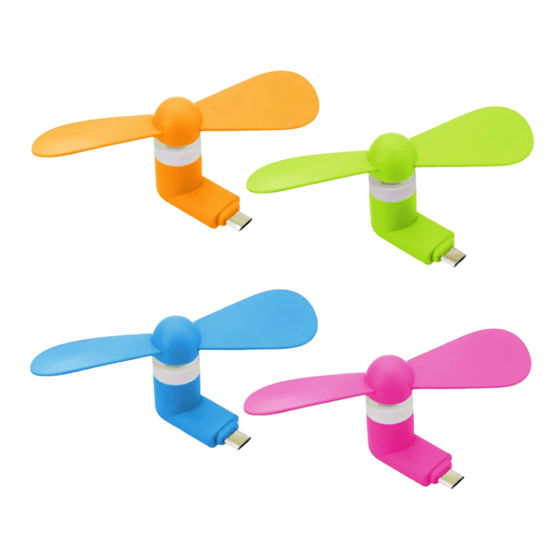 Picture of YUNLOVXEE USB C Mini Cell Phone Fan - 4 Pack Type C Small Fan for Phone, Personal Portable Fan Plug into Android Phone, Pocket Fan Mobile Phone Fan for Samsung Galaxy Note