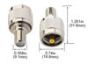 Picture of DHT Electronics 2PCS RF coaxial Coax Adapter F Female to UHF Male PL-259 Connector