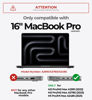 Picture of Dexnor for MacBook Pro 16 Inch Case (2024/2023/2021) with Kickstand, M4 / M3 / M2 / M1 Pro/Max (A2991 A2780 A2485) Heavy Duty Full Body Protective Cover with TPU Bumper for MacBook Pro 16 Inch, Black