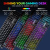 Picture of CHONCHOW USB Wireless Gaming Keyboard and Mouse Combo, LED Backlit Ergonomic Mechanical Feeling Keyboard,Rechargeable 2500mAh Battery, Anti-ghosting Keyboard 7D 3600DPI Mice for PC Gamer