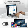 Picture of Ultra Thin Metal Magnet Web Camera Cover Silde for MacBook Pro Laptops Smartphone Mac PC Tablets, Adhesive Tabs Fix Bottom of Magnetic Privacy Screen