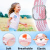 Picture of Bracelet for Kids Compatible with AirTag, Nylon Stretch Braided Air Tag Wristband, Protective Case for Airtag GPS Tracker Holder, Adjustable Elastic Watch Band for Toddler Child Elder (Pink & White)
