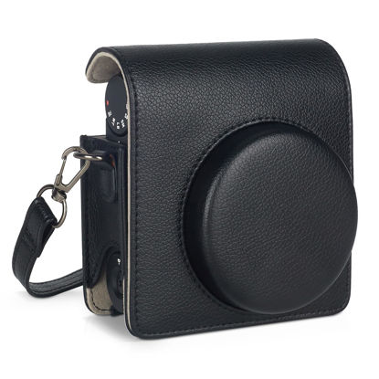 Picture of Phetium Instant mini 99 Camera Protective Case,Carrying Bag Compatible with Fujifilm Instax Mini 99 PU Leather Cover with Adjustable Shoulder Strap (Black)