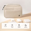 Picture of pack all Electronic Organizer Plus, Larger Capcity Cable Organizer Bag, Shockproof Carrying Case, Portable Cord Travel Organizer Storage Bag for Cables, Chargers, Phones, USB, SD Cards(Beige)