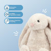 Picture of Best Pet Supplies Interactive Bunny Buddy Dog Toy with Crinkle and Squeaky Enrichment for Small and Medium Breed Puppies or Dogs, Cute and Plush - Bunny (Beige), Small