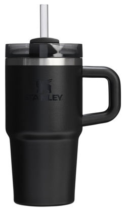 Picture of Stanley Quencher H2.0 Tumbler with Handle & Straw 20 oz | Twist On 3-Way Lid | Cupholder Compatible for Travel | Insulated Stainless Steel Cup | BPA-Free | Black 2.0