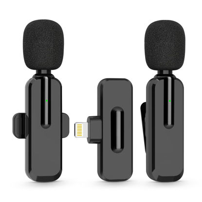 Picture of MAYBESTA Wireless Mini Microphone for iPhone iPad - Bluetooth Lavalier Lapel Phone Mic for Audio Video Recording - Content Creator Microphones for YouTube Tiktok Podcast Steaming Vlogging