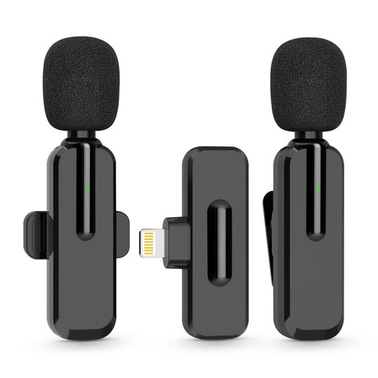 Picture of MAYBESTA Wireless Mini Microphone for iPhone iPad - Bluetooth Lavalier Lapel Phone Mic for Audio Video Recording - Content Creator Microphones for YouTube Tiktok Podcast Steaming Vlogging
