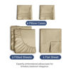 Picture of Split King Size 5 Piece Sheet Set - Comfy Breathable & Cooling Sheets - Hotel Luxury Bed Sheets for Women and Men - Deep Pockets, Microfiber, Soft & Wrinkle Free Sheets - Beige Oeko-Tex Bed Sheet Set