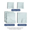 Picture of Split King Size 5 Piece Sheet Set - Comfy Breathable & Cooling Sheets - Hotel Luxury Bed Sheets for Women & Men - Deep Pockets, Easy-Fit, Soft & Wrinkle Free Sheets - Ice Blue Oeko-Tex Bed Sheet Set