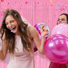 Picture of 2 Pack Foil Curtain Pink Backdrop Streamers Metallic Tinsel Fringe Curtains Photo Booth Props for Birthday Wedding Engagement Bachelorette Christmas Holiday Celebration Party Decorations