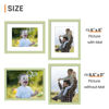 Picture of upsimples 8.5 By 11 Picture Frame, Display Pictures 6x8 with Mat or 8.5 x 11 Without, Wall Hanging Photo Frames, Green, 1 Pack