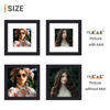 Picture of upsimples 6x6 Picture Frame, Display Pictures 4x4 with Mat or 6 x 6 Without, Wall Hanging Square Frames, Black, 1 Pack