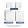 Picture of Split King Size 5 Piece Sheet Set - Comfy Breathable & Cooling Bed Sheets Set - Hotel Luxury Bedding for Women, Men, Kids & Teens - Deep Pockets, Easy-Fit and Wrinkle Free - Oeko-Tex - Antique White