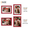 Picture of upsimples 5x7 Picture Frame, Display Pictures 4x6 with Mat or 5 x 7 Without, Wall Hanging Photo Frames, Red, 1 Pack