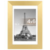 Picture of upsimples 4x6 Picture Frame, Display Pictures 3.5x5 with Mat or 4 x 6 Without, Wall Hanging Photo Frames, Gold, 1 Pack