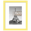 Picture of upsimples 8x10 Picture Frame, Display Pictures 5x7 with Mat or 8 x 10 Without, Wall Hanging Photo Frames, Yellow, 1 Pack