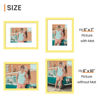 Picture of upsimples 8x10 Picture Frame, Display Pictures 5x7 with Mat or 8 x 10 Without, Wall Hanging Photo Frames, Yellow, 1 Pack