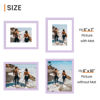 Picture of upsimples 8x10 Picture Frame, Display Pictures 5x7 with Mat or 8 x 10 Without, Wall Hanging Photo Frames, Purple, 1 Pack