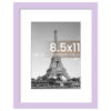Picture of upsimples 8.5 By 11 Picture Frame, Display Pictures 6x8 with Mat or 8.5 x 11 Without, Wall Hanging Photo Frames, Purple, 1 Pack