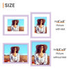 Picture of upsimples 8.5 By 11 Picture Frame, Display Pictures 6x8 with Mat or 8.5 x 11 Without, Wall Hanging Photo Frames, Purple, 1 Pack