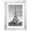 Picture of upsimples 5x7 Picture Frame, Display Pictures 4x6 with Mat or 5 x 7 Without, Wall Hanging Photo Frames, Silver, 1 Pack