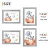 Picture of upsimples 5x7 Picture Frame, Display Pictures 4x6 with Mat or 5 x 7 Without, Wall Hanging Photo Frames, Gray, 1 Pack
