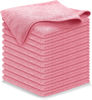 Picture of USANOOKS Microfiber Cleaning Cloth Light Pink - 12 Pcs 12.5"x12.5" - High Performance - 1200 Washes, Ultra Absorbent Towels Weave Grime & Liquid for Streak-Free Mirror Shine - Car Washing Cloth