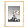Picture of upsimples 9x12 Picture Frame, Display Pictures 6x8 with Mat or 9 x 12 Without, Wall Hanging Photo Frames, Natural, 1 Pack
