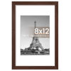 Picture of upsimples 8x12 Picture Frame, Display Pictures 6x8 with Mat or 8 x 12 Without, Wall Hanging Photo Frames, Brown, 1 Pack