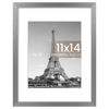 Picture of upsimples 11x14 Picture Frame, Display Pictures 8x10 with Mat or 11 x 14 Without, Wall Hanging Photo Frames, Metallic Gray, 1 Pack
