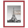 Picture of upsimples 11x14 Picture Frame, Display Pictures 8x10 with Mat or 11 x 14 Without, Wall Hanging Photo Frames, Red, 1 Pack