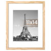Picture of upsimples 11x14 Picture Frame, Display Pictures 8x10 with Mat or 11x14 Without Mat, Wall Hanging Photo Frame, Natural, 1 Pack