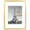Picture of upsimples 12x16 Picture Frame, Display Pictures 8.5x11 with Mat or 12x16 Without Mat, Wall Hanging Photo Frame, Gold, 1 Pack