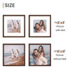 Picture of upsimples 12x12 Picture Frame, Display Pictures 8x8 with Mat or 12 x 12 Without, Wall Hanging Square Frames, Brown, 1 Pack