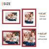 Picture of upsimples 8.5 By 11 Picture Frame, Display Pictures 6x8 with Mat or 8.5 x 11 Without, Wall Hanging Photo Frames, Red, 1 Pack