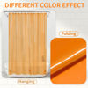 Picture of Barossa Design Clear Orange Stall Shower Curtain Liner 36" W x 72" H - Waterproof Lightweight PEVA Plastic Narrow Shower Liner for Small Bathroom,3 Bottom Magnets & Metal Grommets - Clear Orange