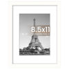 Picture of upsimples 8.5 By 11 Picture Frame, Display Pictures 6x8 with Mat or 8.5 x 11 Without, Wall Hanging Photo Frames, White, 1 Pack